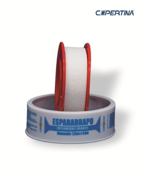 Esparadrapo impermeável branco 1,2cm x 4,5m